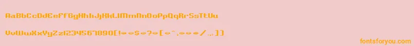 Police BadlocicgCompression – polices orange sur fond rose
