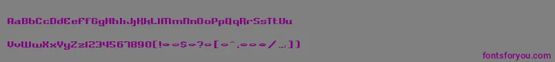 Fonte BadlocicgCompression – fontes roxas em um fundo cinza