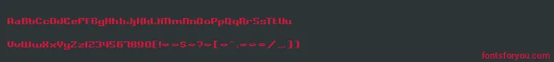 BadlocicgCompression Font – Red Fonts on Black Background
