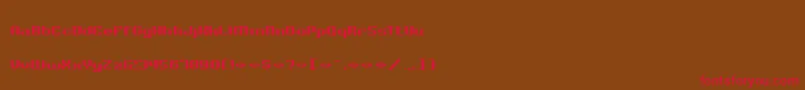 BadlocicgCompression-Schriftart – Rote Schriften auf braunem Hintergrund