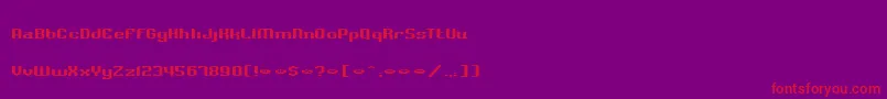 BadlocicgCompression Font – Red Fonts on Purple Background