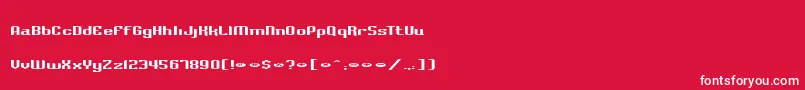 フォントBadlocicgCompression – 赤い背景に白い文字