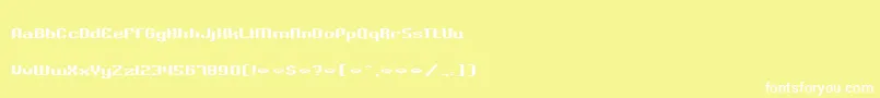 BadlocicgCompression-fontti – valkoiset fontit keltaisella taustalla