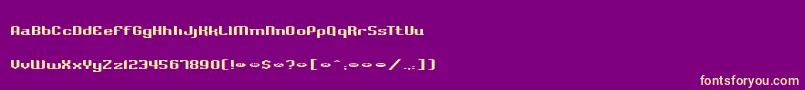 fuente BadlocicgCompression – Fuentes Amarillas Sobre Fondo Morado