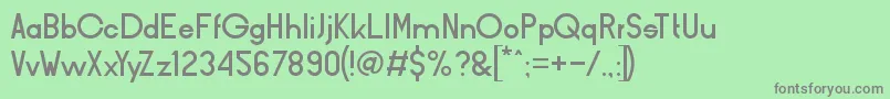 フォントBarq – 緑の背景に灰色の文字