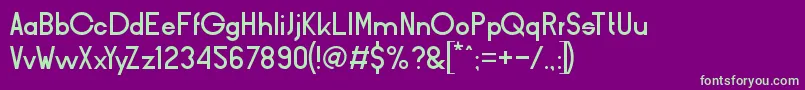 Barq-Schriftart – Grüne Schriften auf violettem Hintergrund