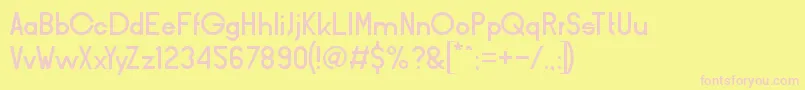 Barq Font – Pink Fonts on Yellow Background