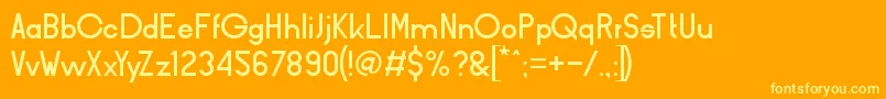Czcionka Barq – żółte czcionki na pomarańczowym tle