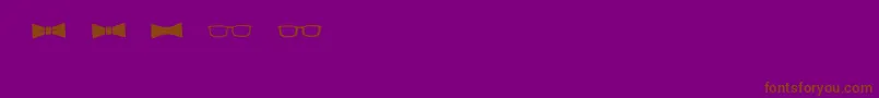 BmdGeektasticAccessories-fontti – ruskeat fontit violetilla taustalla