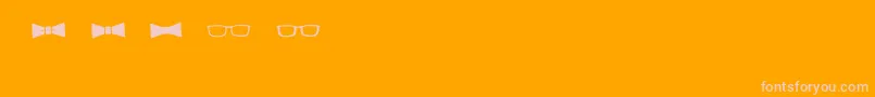 BmdGeektasticAccessories-fontti – vaaleanpunaiset fontit oranssilla taustalla