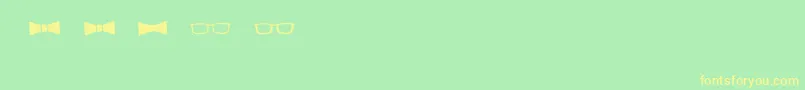 BmdGeektasticAccessories Font – Yellow Fonts on Green Background