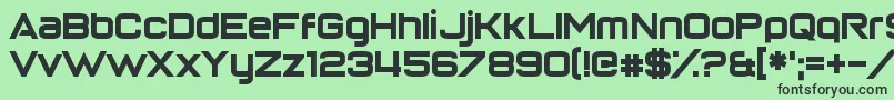 フォントReturnOfTheGrid – 緑の背景に黒い文字