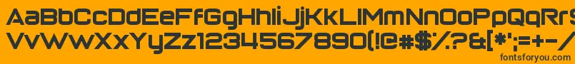 ReturnOfTheGrid Font – Black Fonts on Orange Background