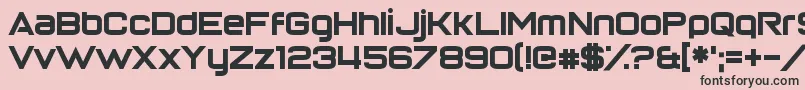 フォントReturnOfTheGrid – ピンクの背景に黒い文字