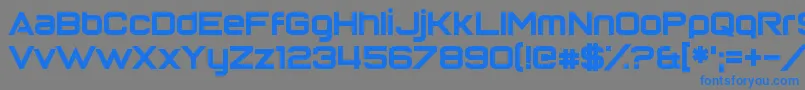 フォントReturnOfTheGrid – 灰色の背景に青い文字