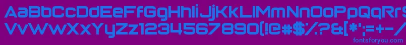 Шрифт ReturnOfTheGrid – синие шрифты на фиолетовом фоне