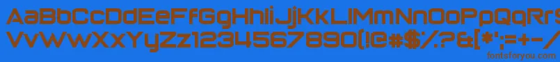 ReturnOfTheGrid Font – Brown Fonts on Blue Background