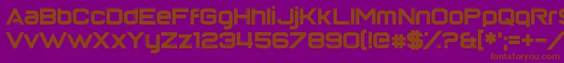 ReturnOfTheGrid-Schriftart – Braune Schriften auf violettem Hintergrund