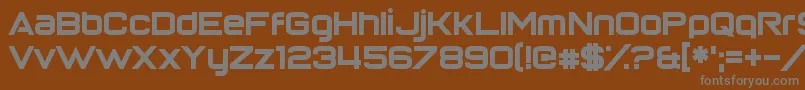 フォントReturnOfTheGrid – 茶色の背景に灰色の文字