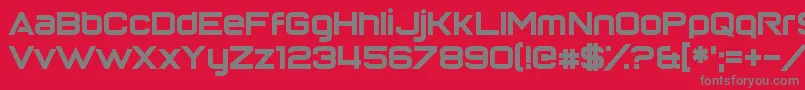 ReturnOfTheGrid Font – Gray Fonts on Red Background