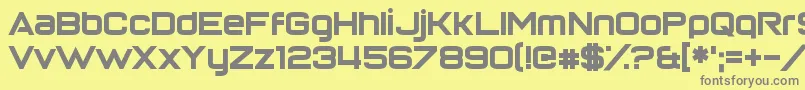 ReturnOfTheGrid-fontti – harmaat kirjasimet keltaisella taustalla