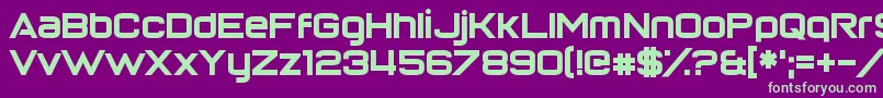 ReturnOfTheGrid Font – Green Fonts on Purple Background