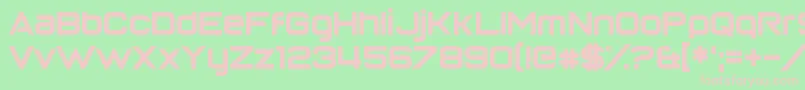 ReturnOfTheGrid-fontti – vaaleanpunaiset fontit vihreällä taustalla