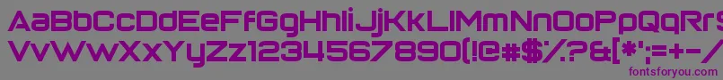 Шрифт ReturnOfTheGrid – фиолетовые шрифты на сером фоне