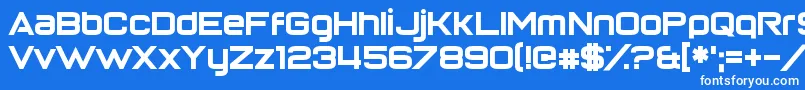 ReturnOfTheGrid Font – White Fonts on Blue Background