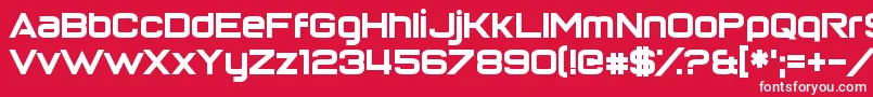 フォントReturnOfTheGrid – 赤い背景に白い文字