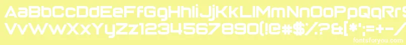 ReturnOfTheGrid Font – White Fonts on Yellow Background