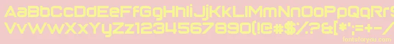 ReturnOfTheGrid-fontti – keltaiset fontit vaaleanpunaisella taustalla