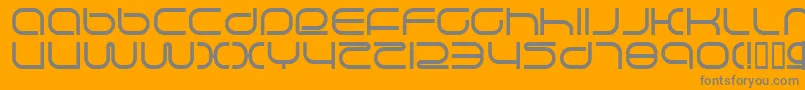 LifeSupport-Schriftart – Graue Schriften auf orangefarbenem Hintergrund