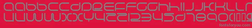 Fonte LifeSupport – fontes cinzas em um fundo vermelho