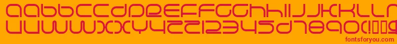 LifeSupport Font – Red Fonts on Orange Background