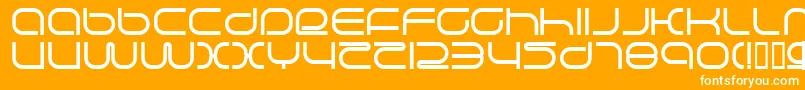 LifeSupport-Schriftart – Weiße Schriften auf orangefarbenem Hintergrund
