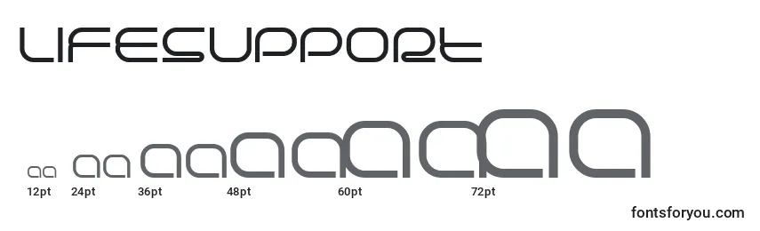 LifeSupport Font Sizes