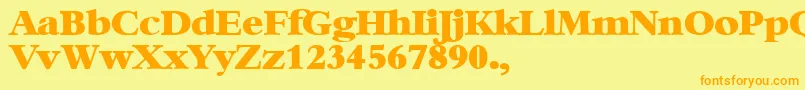 BambiBold Font – Orange Fonts on Yellow Background