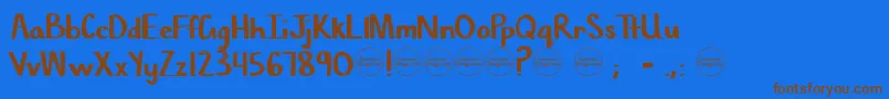 ChiselMark Font – Brown Fonts on Blue Background