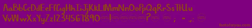 ChiselMark-fontti – ruskeat fontit violetilla taustalla