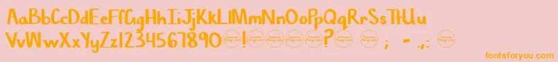 ChiselMark Font – Orange Fonts on Pink Background