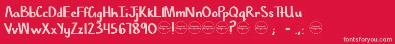 fuente ChiselMark – Fuentes Rosadas Sobre Fondo Rojo
