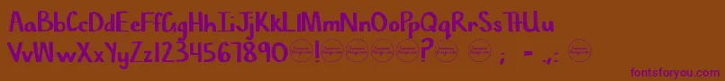 Fonte ChiselMark – fontes roxas em um fundo marrom