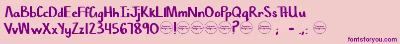 ChiselMark Font – Purple Fonts on Pink Background
