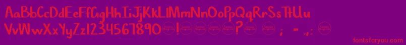 ChiselMark Font – Red Fonts on Purple Background