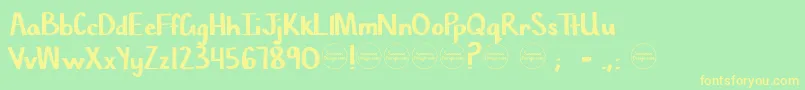 ChiselMark Font – Yellow Fonts on Green Background