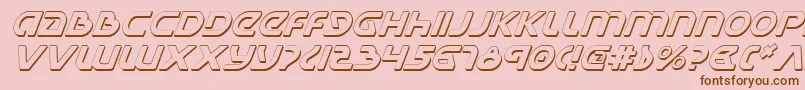 UniversalJackShadowItalic Font – Brown Fonts on Pink Background