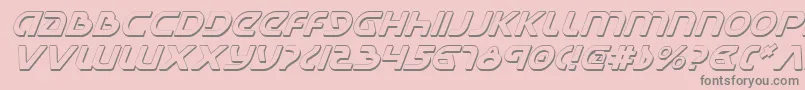 UniversalJackShadowItalic Font – Gray Fonts on Pink Background