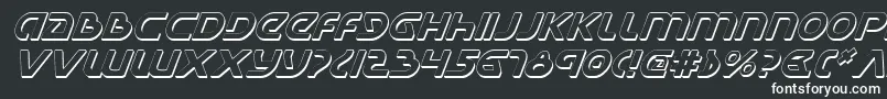 UniversalJackShadowItalic Font – White Fonts on Black Background