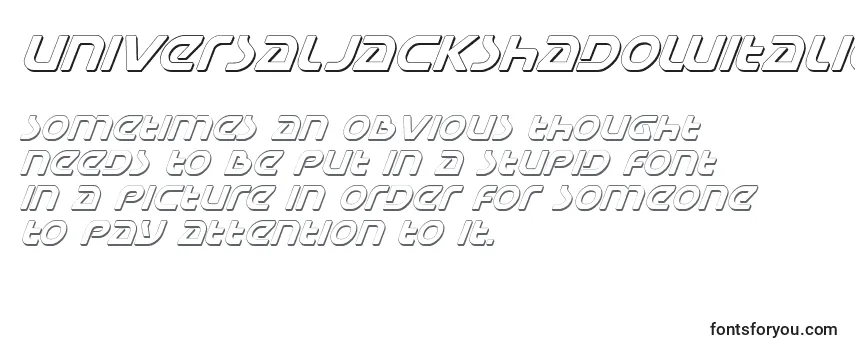 Шрифт UniversalJackShadowItalic